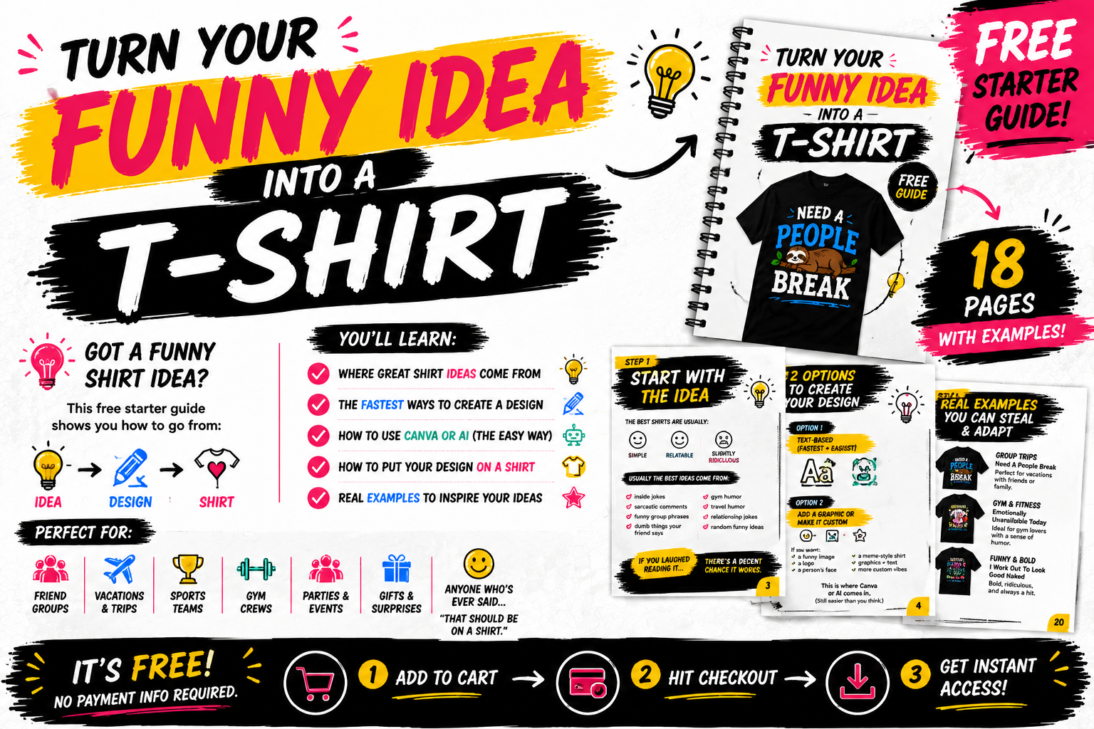 Idea to T-Shirt - Free Starter Guide (Digital Download)