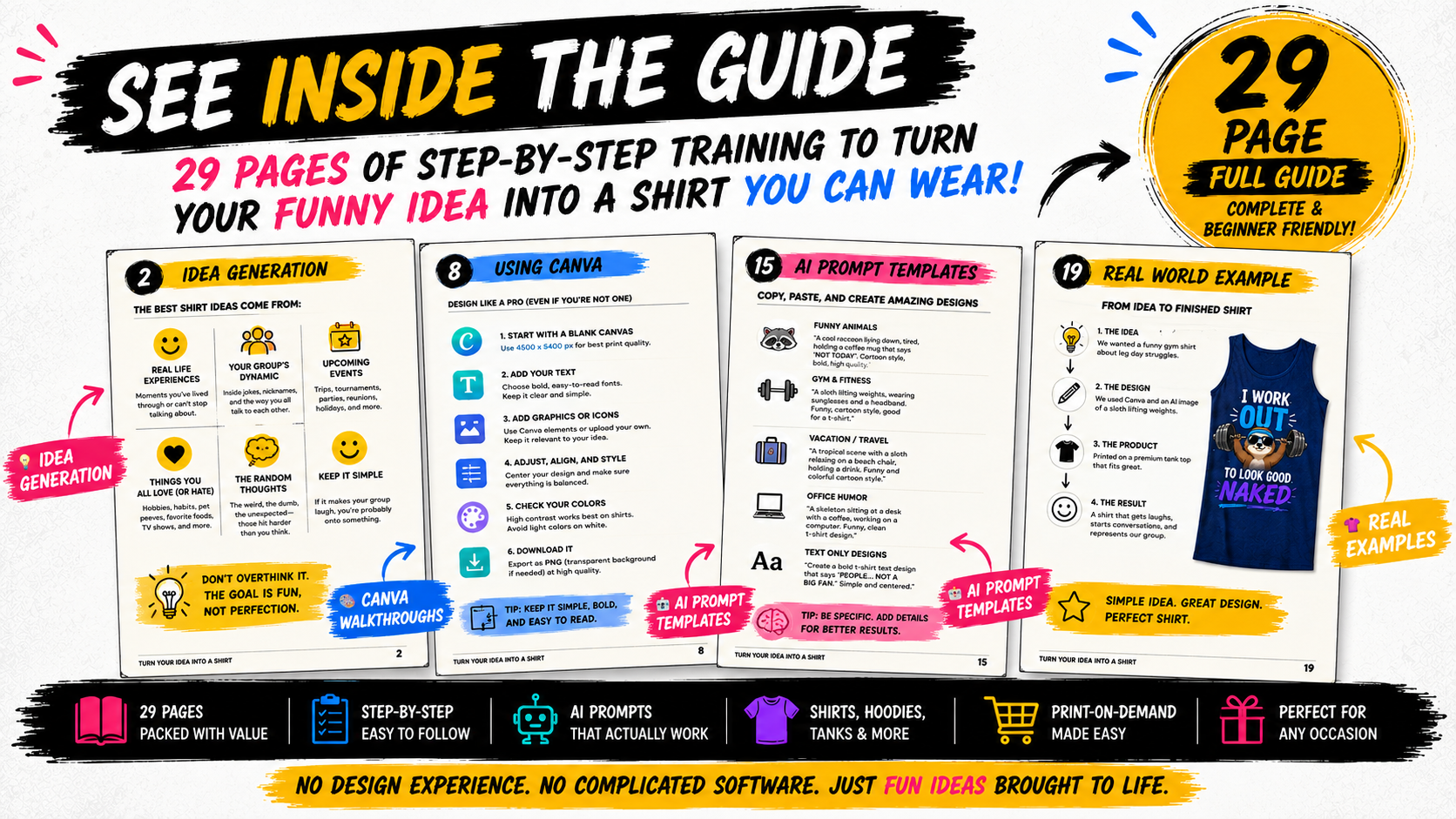 Turn Your Funny Idea Into Something You Can Wear! - Full Guide (Digital Download)